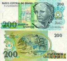 *200 Cruzeiros Brazília 1992, P229 UNC - Kliknutím na obrázok zatvorte -